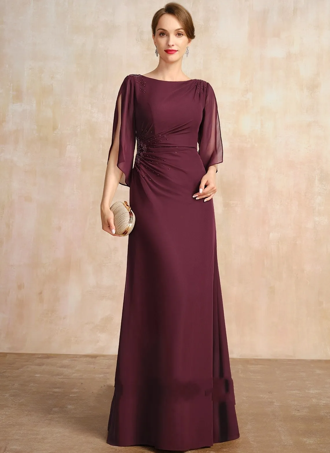 princess polly baby blue dress Cabernet Mother of the Bride Dress A-Line Scoop Neck Floor-Length Chiffon  Ruched Wedding Guest Gown Plus Size from Dhgate Mother's Dresses