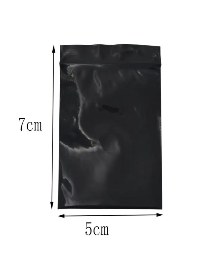 57cm Mini Black Zip Lock Resealable Zipper Bag 500pcslot Self Seal Plastic Package Bag Retail Zipper Grocery Gift Packing Storag5074683