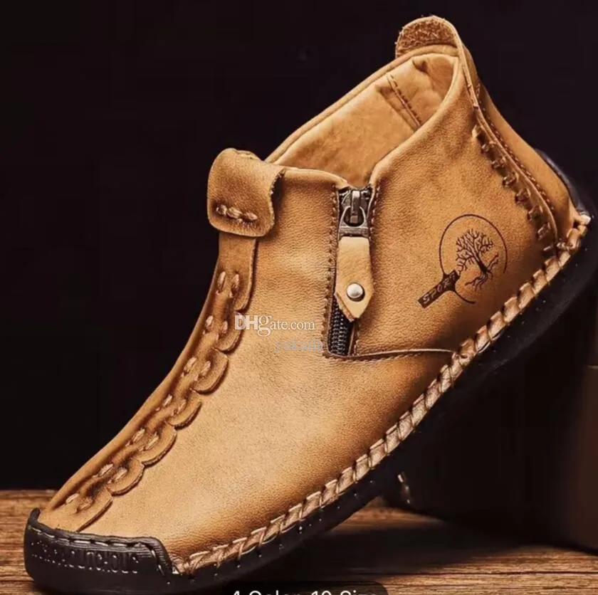 Chaussures de course Bottes Martin montantes pour hommes pour la chaleur et l'extérieur bottes basses pour hommes faites à la main yakuda Sneakers Dropshiping Mode de vie accepté