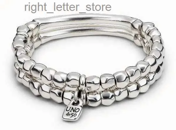 Chain European and American popular original fashionable electroplating 925 silver double layer bracelet holiday jewelry gifts YQ231208