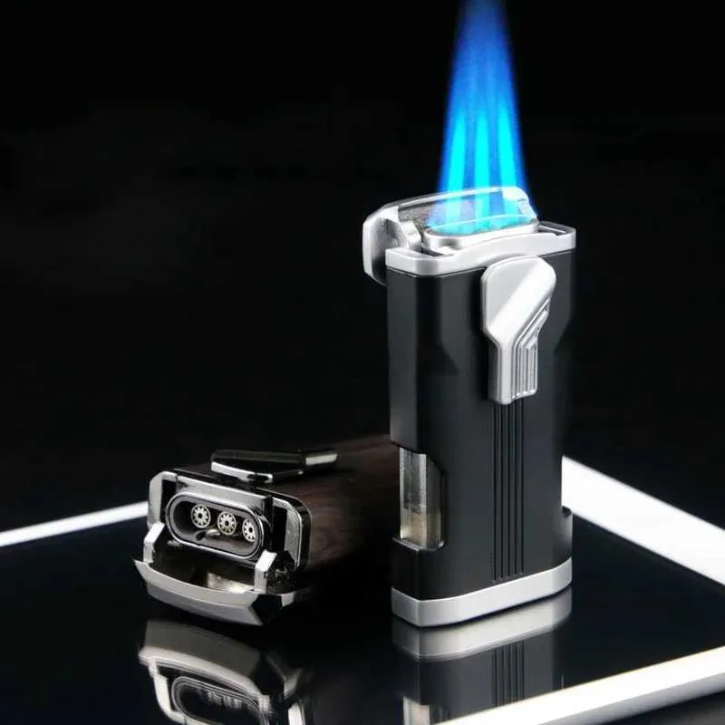 Unusual Turbo Torch Cigar Lighter Jet No Gas Dedicated Metal Lighters 1300 C Windproof Pipe Smoking Accessories Gadget for Men