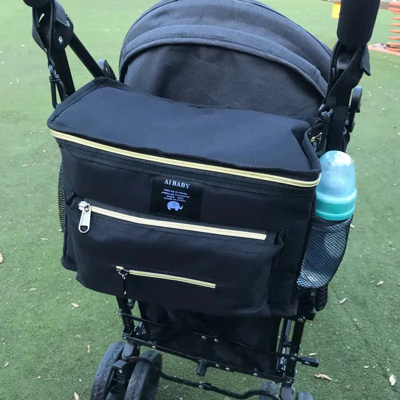 DIAPER Väskor Baby Barnväska Organiserare för vagn Multifunktionell vattentät stor kapacitet PRAM Vagnstillbehör Mamma 231207
