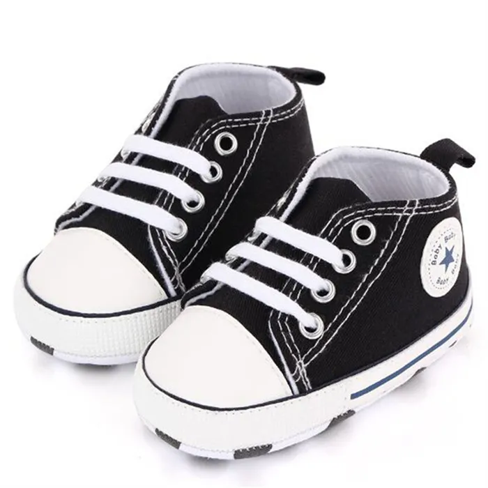 Pasgeboren Baby Babyschoenen Peuters Baby Canvas Sneakers Jongens Meisjes Prewalker Zachte Zool Kinderschoenen