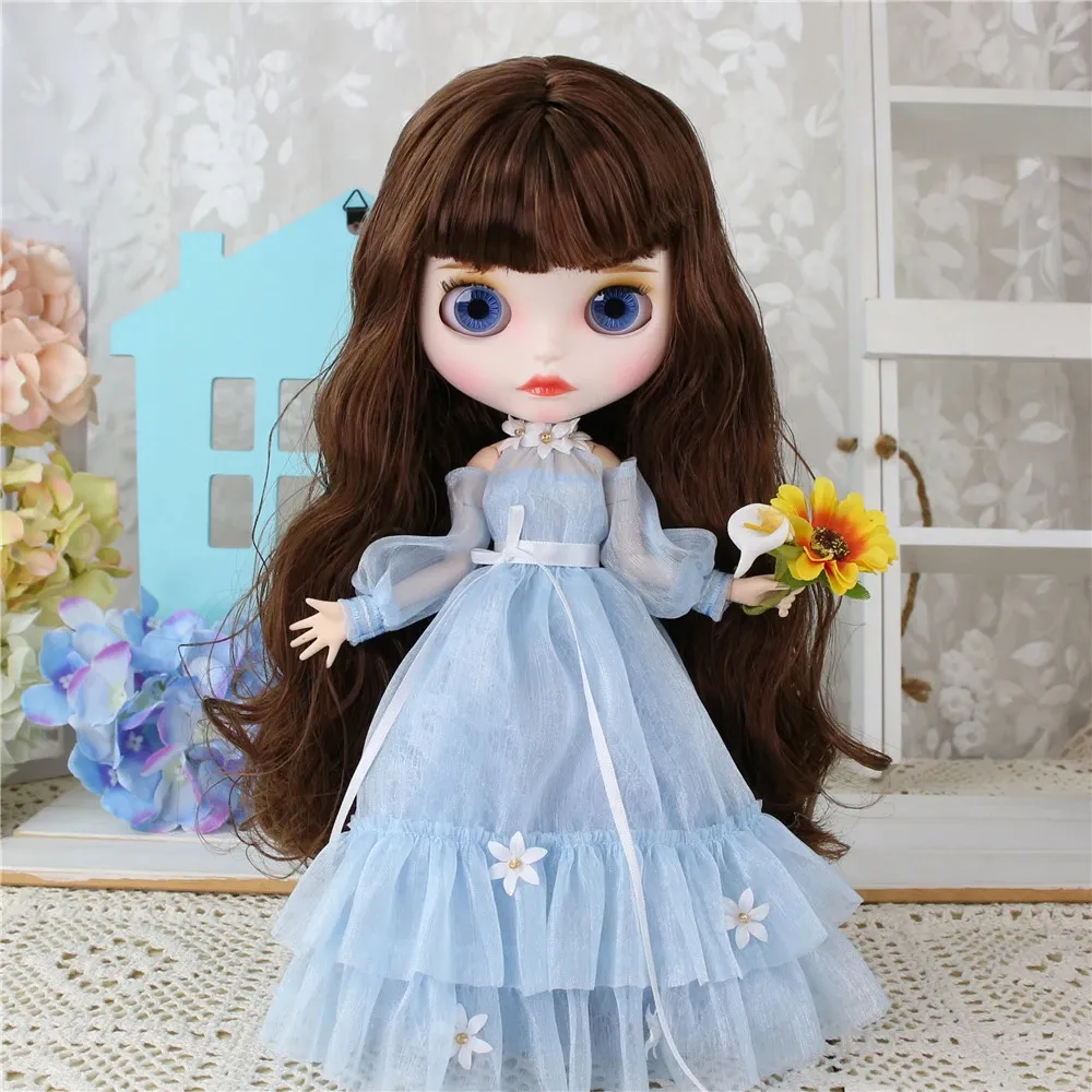 Doll Accessories DBS Dress for Blythe Doll ICY Licca Blue Lace Flower Suit  Wedding Dress Anime Doll Clothes from Dhgate Doll Accessories - price 31.43