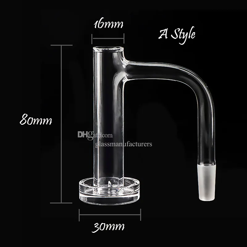 Rauchvoll geschweißte, abgeschrägte Kanten-Quarz-Banger-Nägel mit 10 mm, 14 mm, 18 mm männlichen und weiblichen Gelenken, geeignet für Glas-Wasserbongs