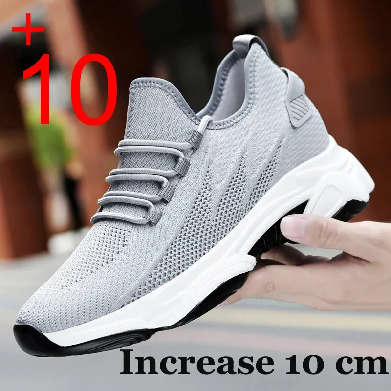 Chaussures habillées Hommes Baskets Casual Rehaussement Chaussures 8 cm Hauteur Augmenter Chaussures Pour Hommes D'été Respirant 6 cm Ascenseur Chaussures 10 cm Semelle Taller 231207