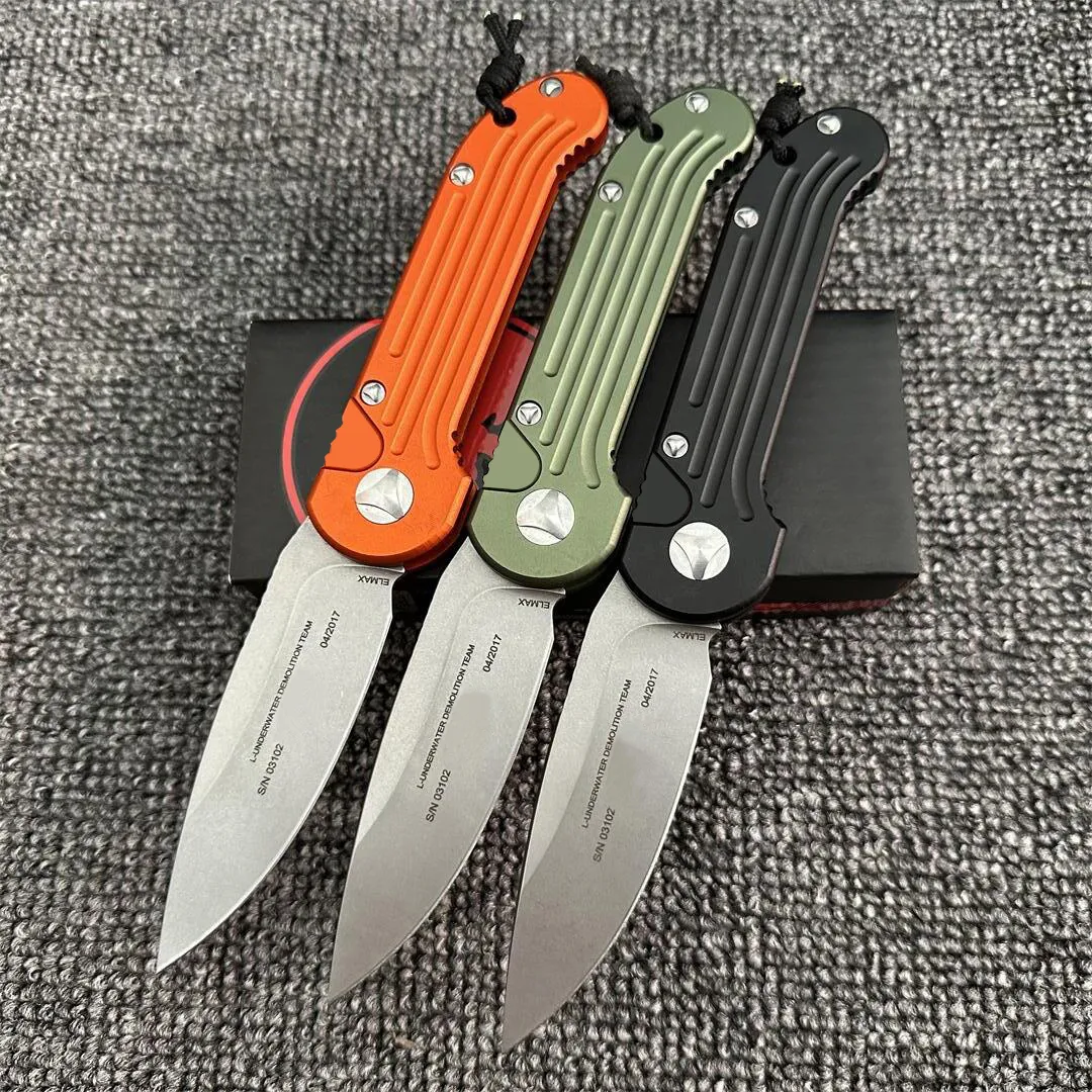 3 Color OEM LUDT Flipper Folding Elmax blade Aluminum handle outdoor Gear tactical camping hunting EDC tool best knife