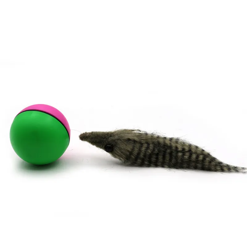 Chien Chat Belette Motorisé Drôle Rolling Ball Pet Apparaît Jump Moving  Alive Toy 