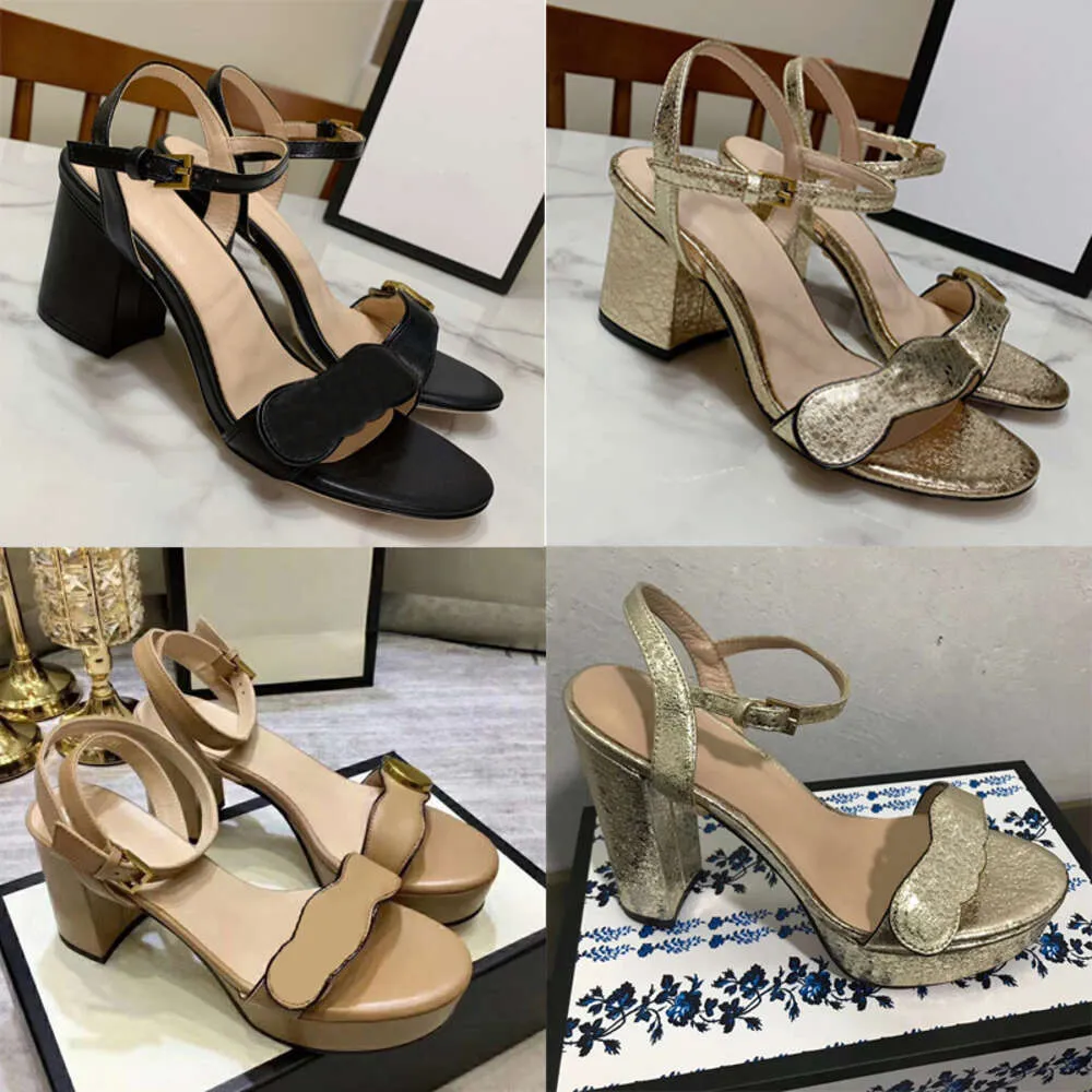 Classic Women Sandals Leather Medium Heeled Shoes Classic Designer Metal Suede Party Sexy High Heeled Shoes Simple And Elegant Women Sandals With Box NO021