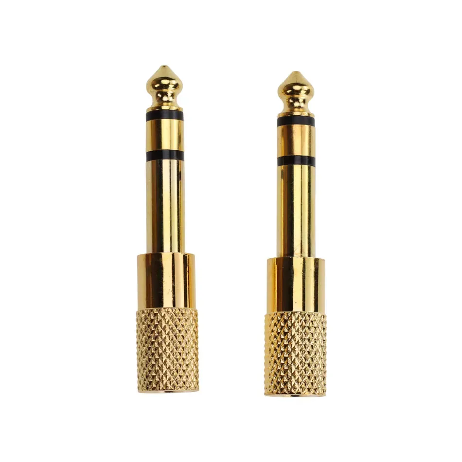 Gold Plated 6.35mm Male to 3.5mm Female Audio Connector Stereo Headphone Aux 6.35 3.5 Adapter Converter