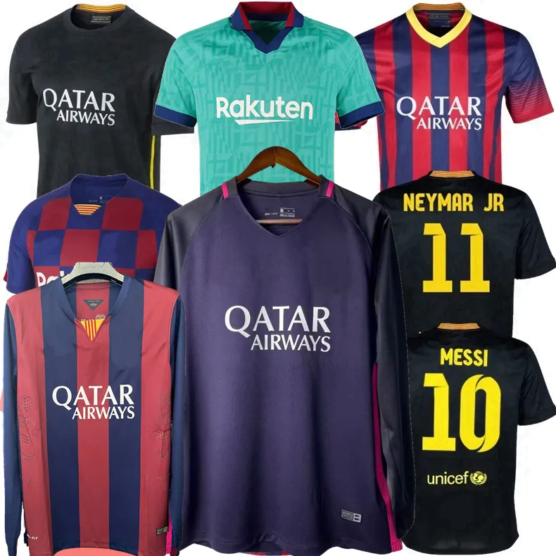 レトロバルセロナスプヨールA.Iniesta Xavi Messi Neymar Soccer Jersey Dani Alves I.Rakitic 2011 2012 2013 14 17 18 19 20 21ホームアウェイ3番目のヴィンテージクラシックフットボールシャツ