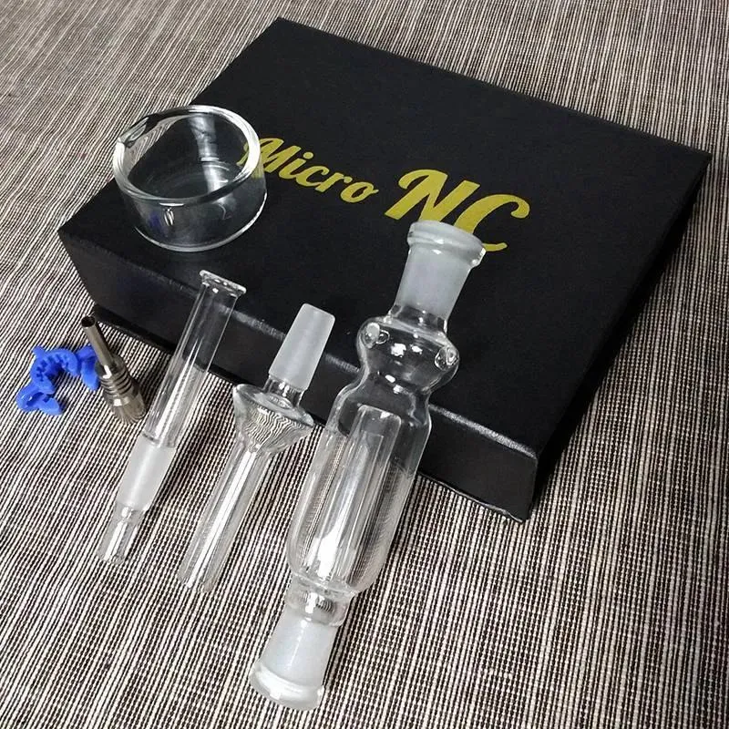 Ship By Sea NC Glass Kits 10mm Joint Titanium Tips Pipes Nail Mini Oil Dab Rigs Nector Collector Straw Water Accessories Smoking Pipes NC01