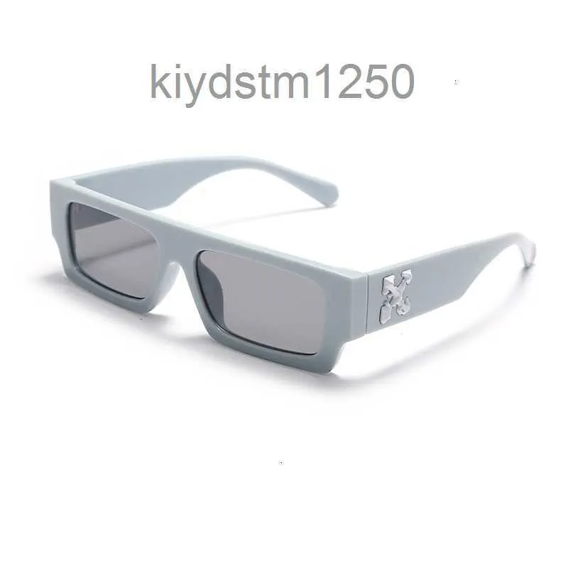 Moda na okulary przeciwsłoneczne projektant Offs White 2021 Nowe małe kwadratowe trendy okulary jasnożółte kobiety Z8q2