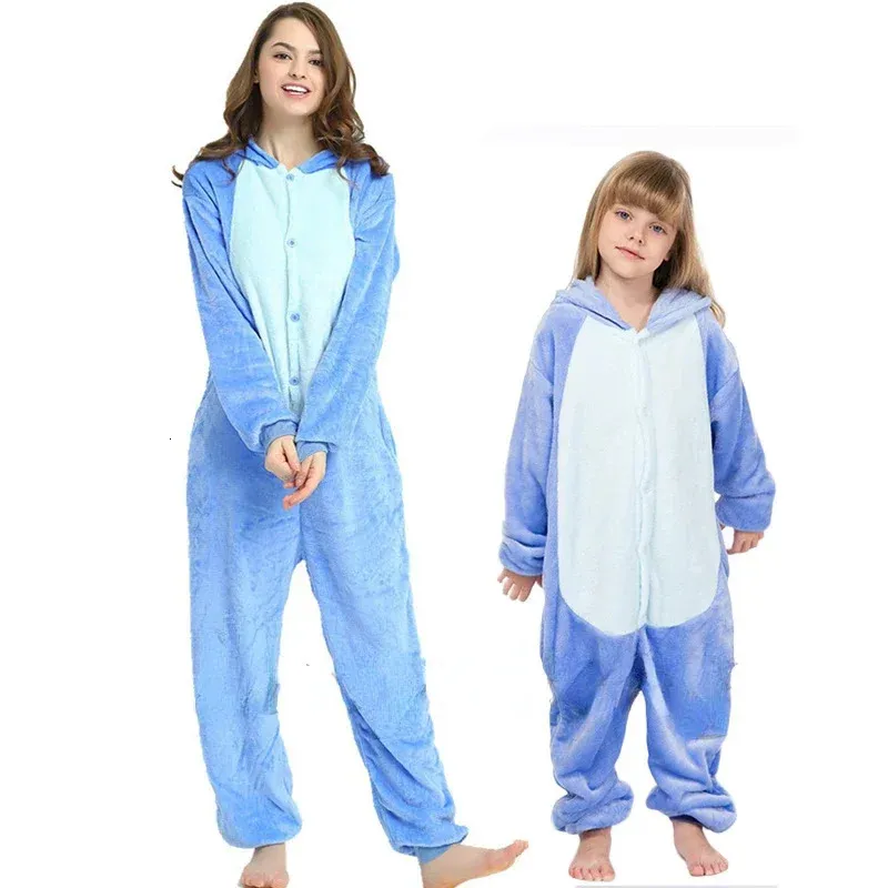 Pijama Entero Stitch Adulto Niños + Pantuflas Kigurumi