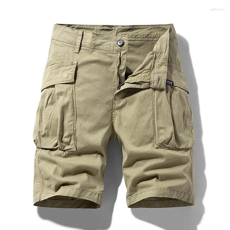 Shorts pour hommes 2023 Cargo Casual Mâle Vêtements Vêtements d'été Bermuda pour coton Homme Corvées Charge Shores de Green Streetwear Z409