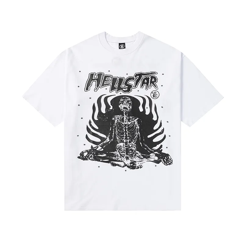 T-shirts pour hommes Hellstar T-shirt Designer T-shirts T-shirt graphique Vêtements Allmatch Vêtements Hipster Tissu lavé Street Graffiti Lettrage Feuille d'impression Vintag TU3M