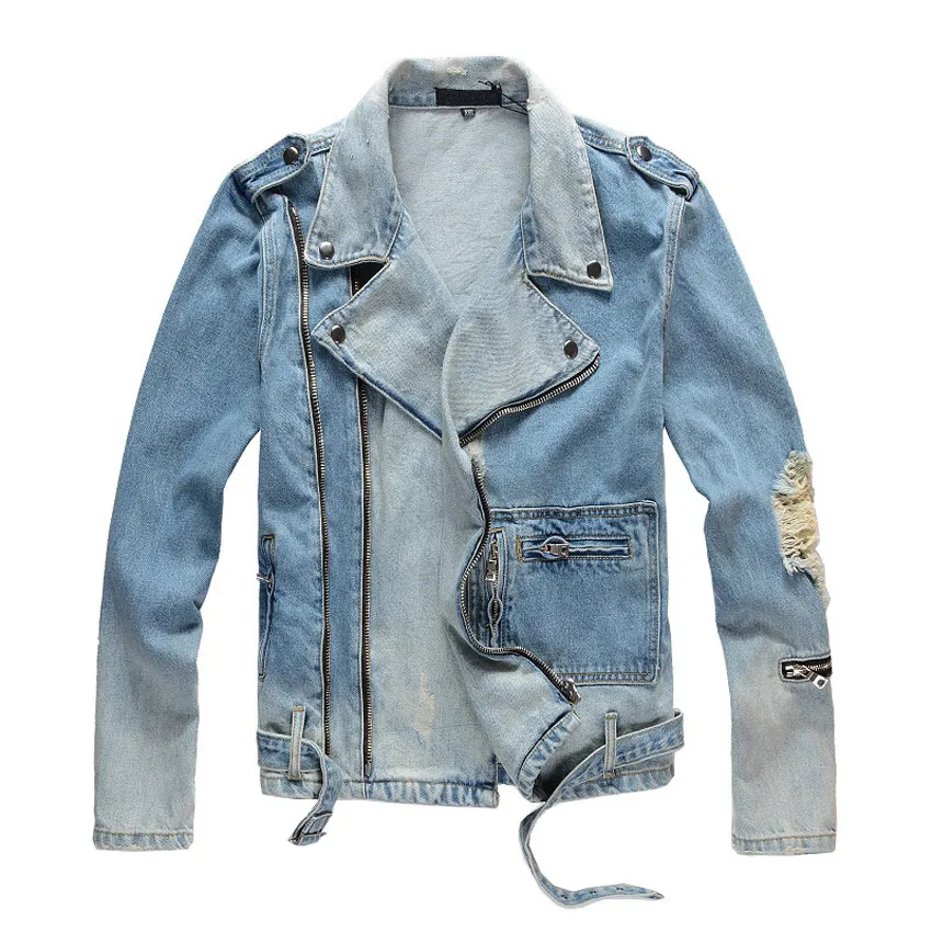 DHgate.com:Mens Denim Jacket, Hip Hop Style Long Sleeve
