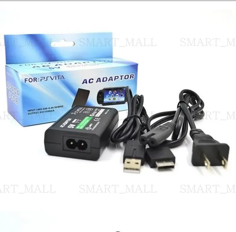 US Plug Home Wall  Power Supply AC Adapter USB Data Sync Charging Cable Cord For Psvita PS Vita 