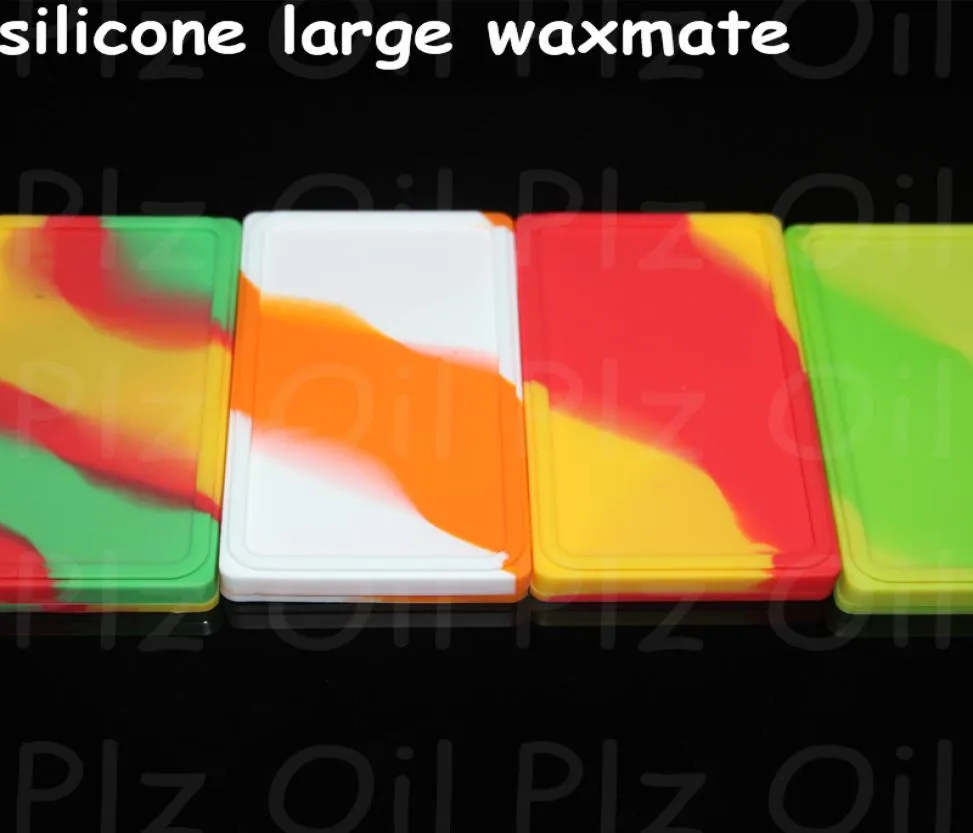 boxes 10pcs large Waxmate Containers Silicone Rubber Silicon Storage Square Shape Wax Jars Dab Tool Dabber Oil Holder for Vaporize9993699