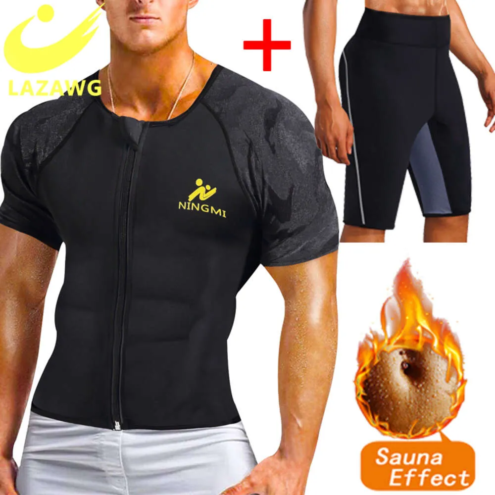 Gilet in neoprene per uomo Vita Trainer Top allenamento dimagrante Body Shaper perdita di peso pantaloni Sauna vestito brucia grassi Shaper