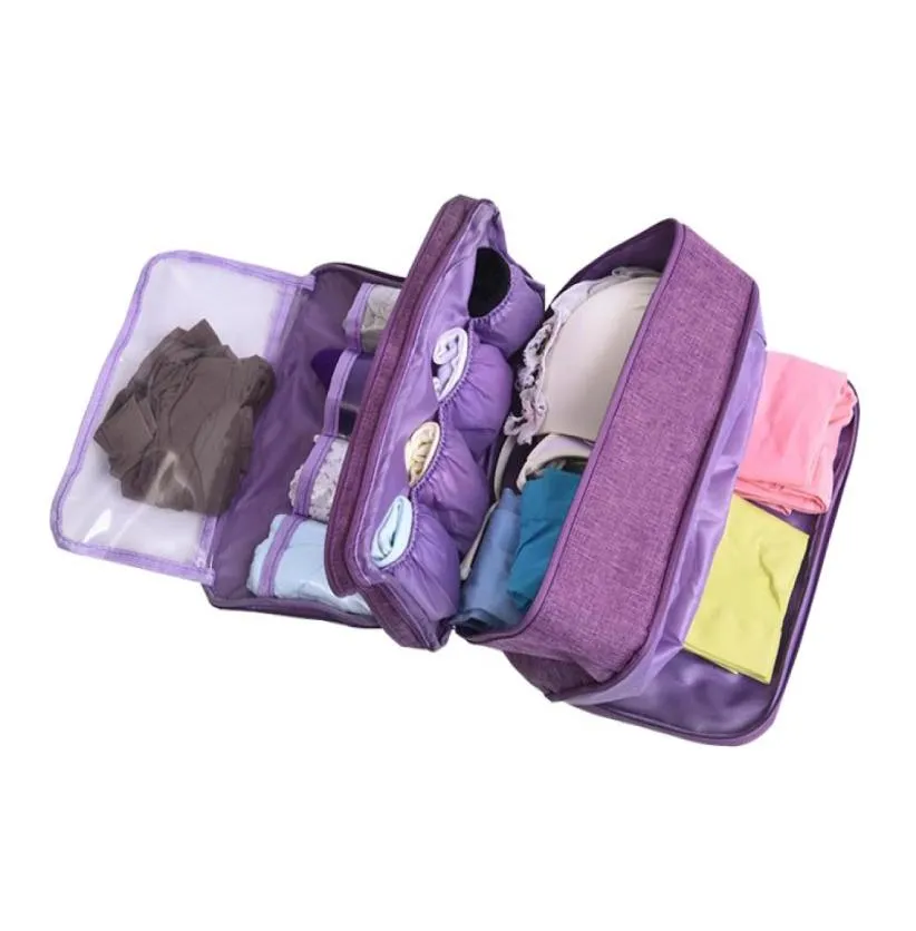 BRA underware -lådor Arrangörer Travel Storage Divider Box Bag Socks Briper Tygväskan Kläder Garderob Tillbehör Supplies7519445