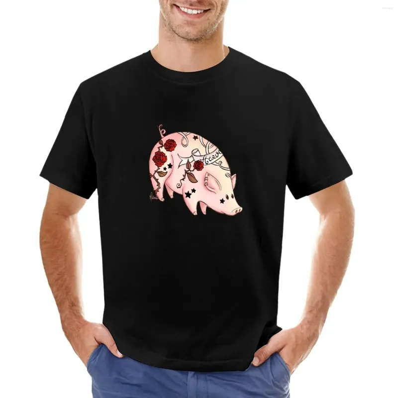 Canotte da uomo T-shirt maiale tatuaggio T-shirt edizione vestiti anime Confezione camicie da uomo