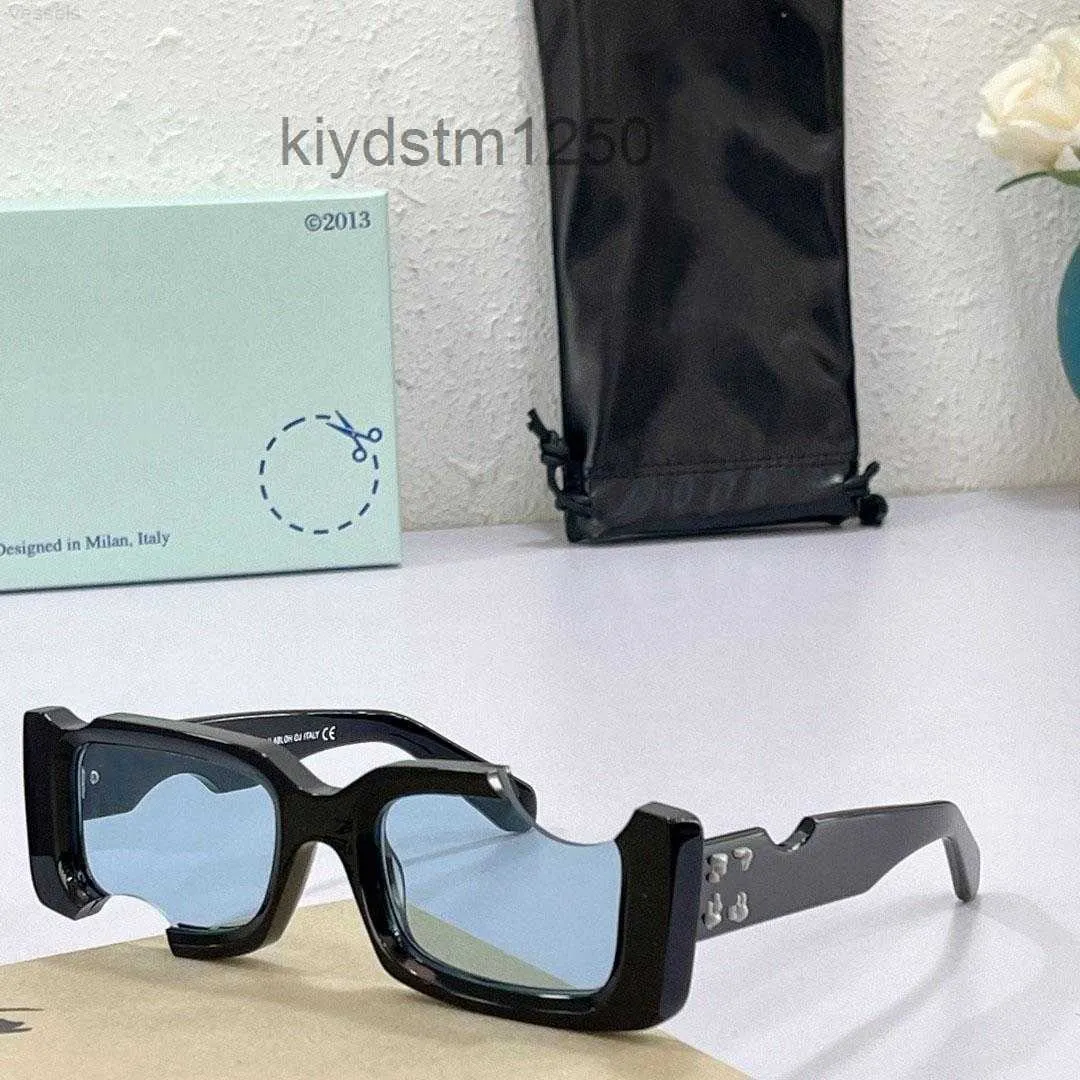 Okulary przeciwsłoneczne moda w sposób projektant Offs White Cool Style klasyczny gruby talerz czarna kwadratowa rama okulary