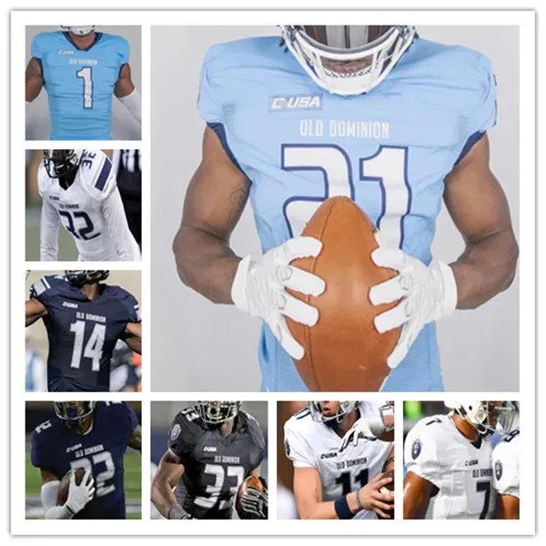 Old Dominion Odu College 축구 저지 사용자 정의 Hayden Wolff Blake Watson Ali Jennings III Young Joe Joe Headen Javon Harvey Nick Rice Jon-L