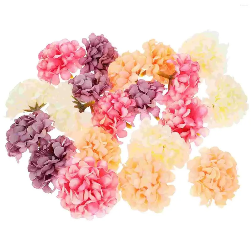 Fleurs décoratives, 20 pièces, Faux chrysanthème artificiel, fausses têtes artisanales, petite décoration, Mini bricolage en vrac