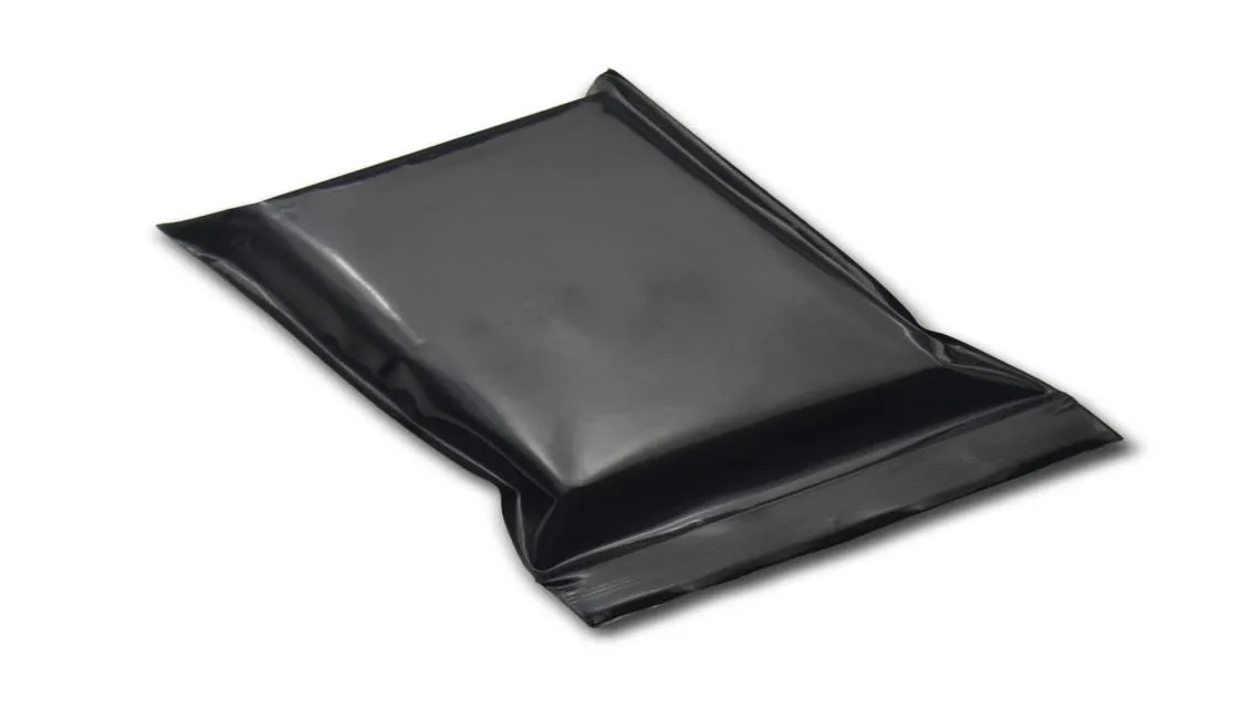 200PcsLot 812cm Black Plastic Zipper Package Bag Self Seal Reclosable Zip Lock Zipper Poly Pouch Food Snacks Storage Package9558834
