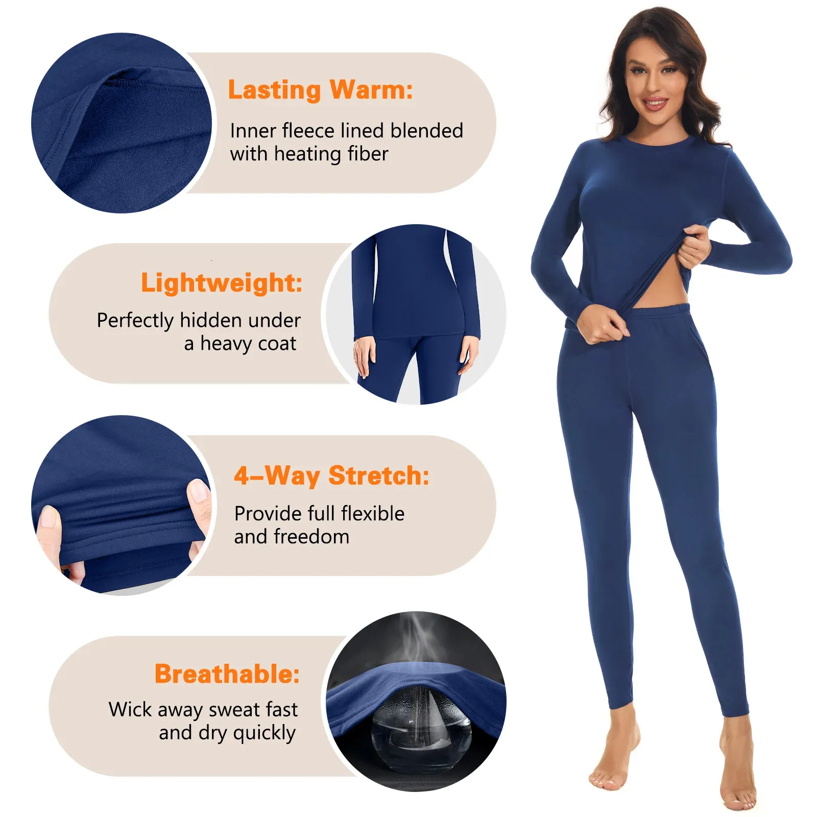 Winter Thermal Lingerie Set: Long Sleeved Trousers, Long Johns & Warm  Clothing For Women From Diao04, $19.51