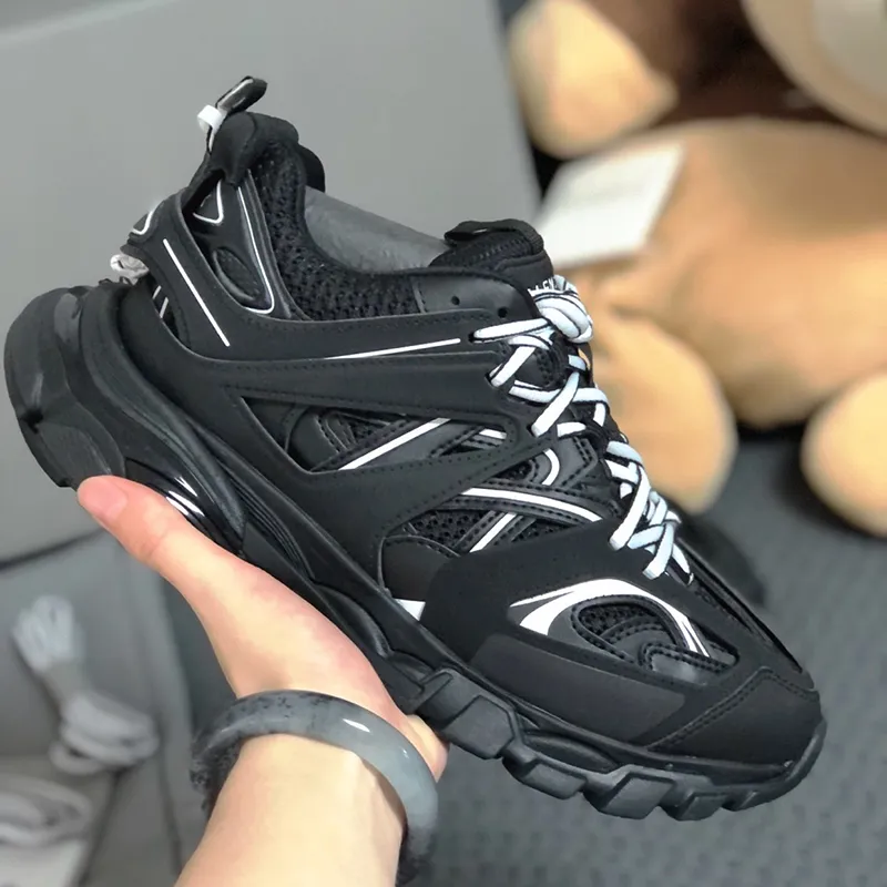 Paris Triple-s clear sole casual shoes triple black white red light pink old dad men fashion sneakers beige grey neon green women platform sneaker