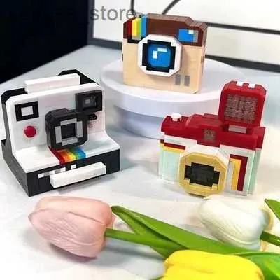 Blocks Creative Camera Building Blocks Retro DSLR Camera Model Micro Blocks Toys For Boys Girls Birthday Present Kids Toys Bricks R231208