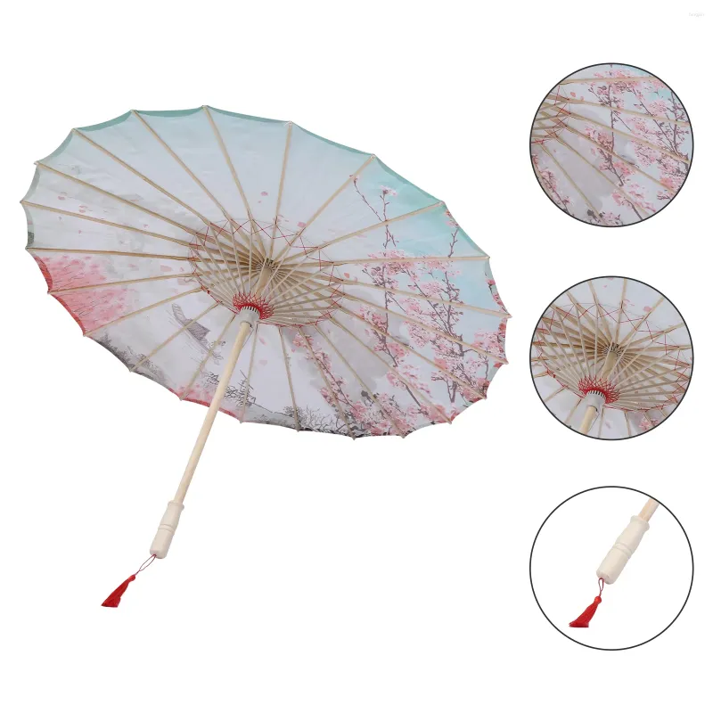 Guarda -chuvas papéis de petróleo guarda -chuva clássica Po Umballa Chinese estilo lindo casamento branco