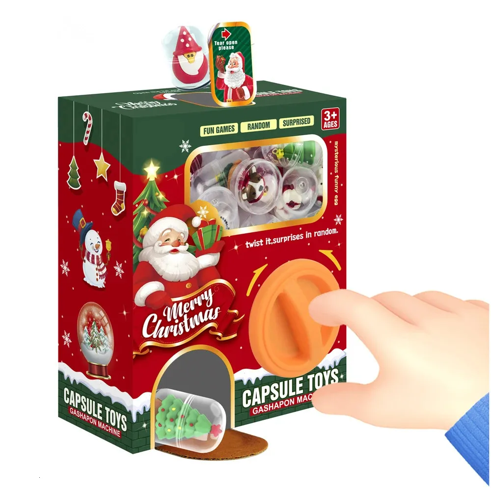 Мастерская инструментов X'max Gift Рождественские игрушки Машины Gashapon с 6 случайными капсулами Машина для скручивания яиц Картонная коробка Сюрприз Слепой 231207