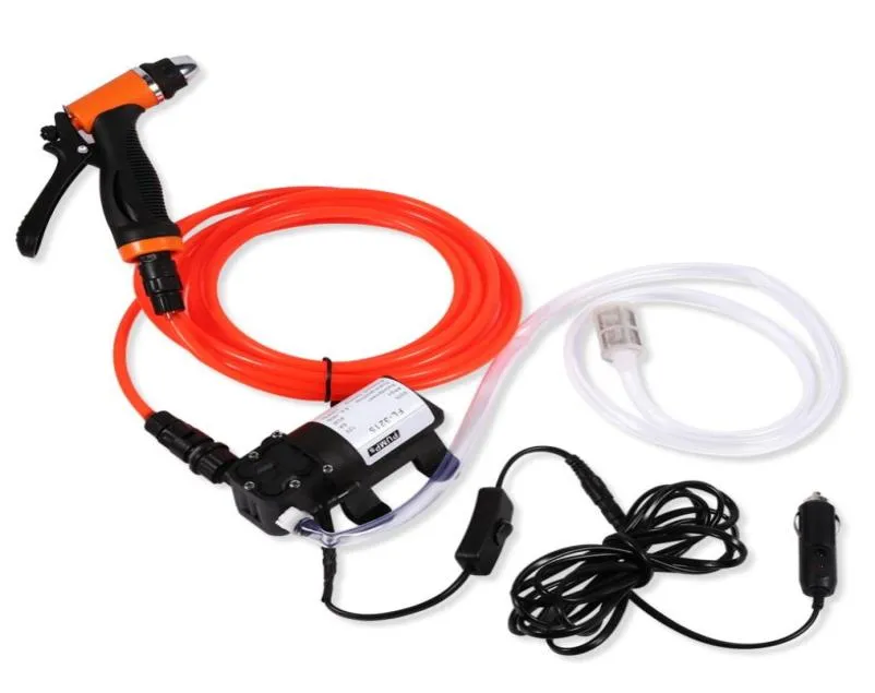 Bil Högtryck Power Water Gun Garden Washer Slang 12V Självprimande vattenpump Spray Gun Cleaning Tool1830563