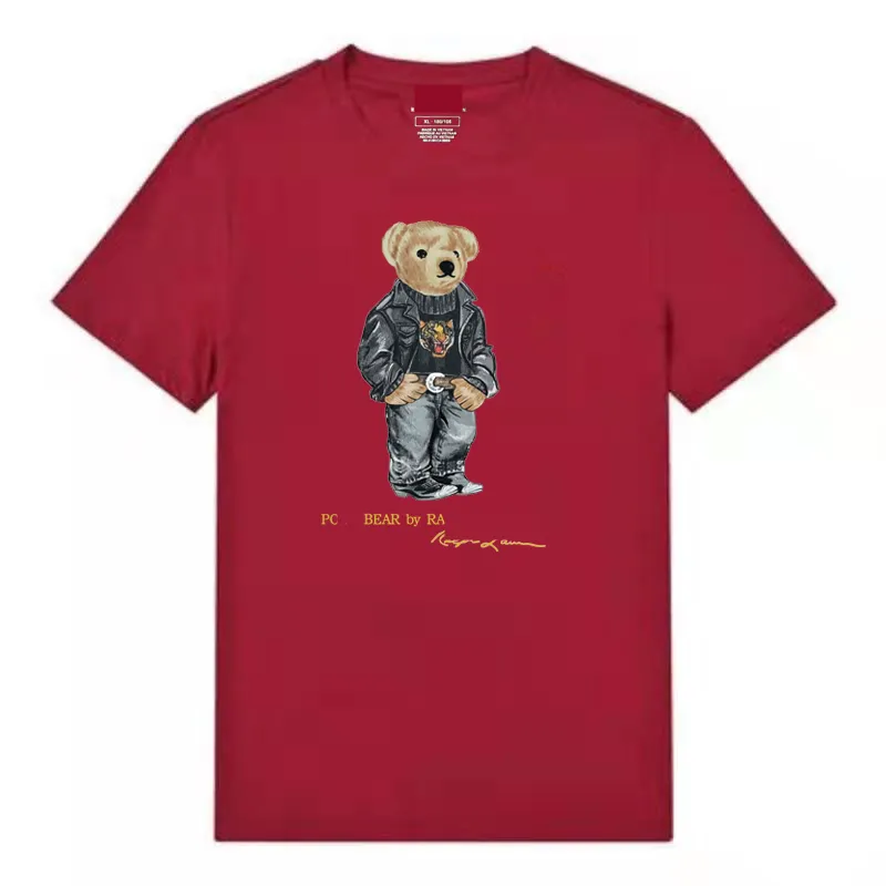 Ponyball Mens Designer Original Design Classic Mens Pure Cotton Tyg Smooth Soft Polo Bear Loose Womens T-Shirt Dress Shirt S-2XL 185