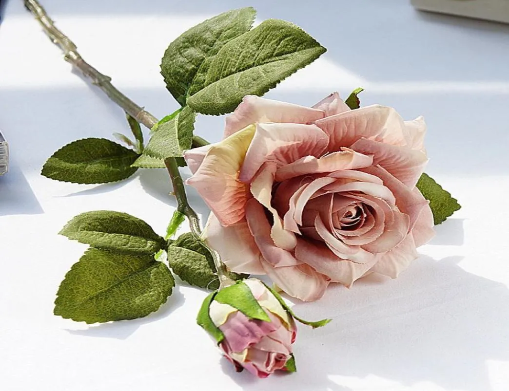 Ins högkvalitativa realistiska dagliga heminredning El Artificial Flower Rose Bouquet Wedding Placement 205 V29290569