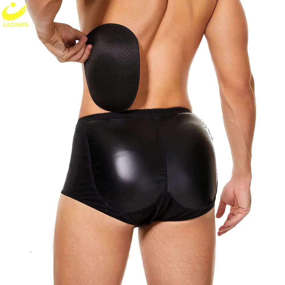 Mannen Butt Lifting Slipje Met Verwijderbare Pads Lage Taille Afslanken Panty Hip Enhancer Shorts Shapewear Push Up Ondergoed