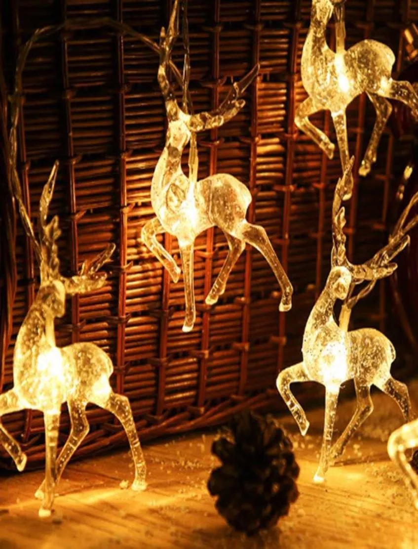 20pcs christmas Deer lights outdoor decoration 3m led curtain icicle string lights new year wedding party garland light LED ins Y07805466