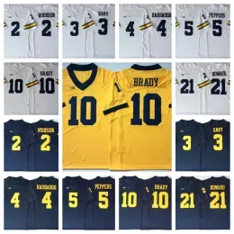 Michigan Wolverines Football Jersey In stock 2 Charles Woodson 3 Rashan Gary 4 Jim Harbaugh 5 Jabrill Peppers 10 Tom Brady 21 Desmond Howard