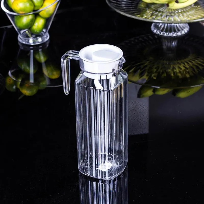 Tumblers Acrylic Drink Tie Pot Water 1.1L Capacity 1pc Juice Jug PC Save Space Store 8.5 24cm Easy To Carry Fridge GLASS BOTTLE