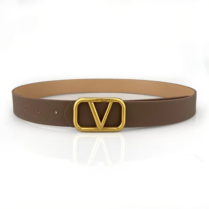 Ceinture de créateur de luxe Mode V Lettres Boucle PU Ceinture Designers de haute qualité Ceintures décontractées Ceinture 3,3 cm Ceintures de largeur pour femmes Designer Dropshipping