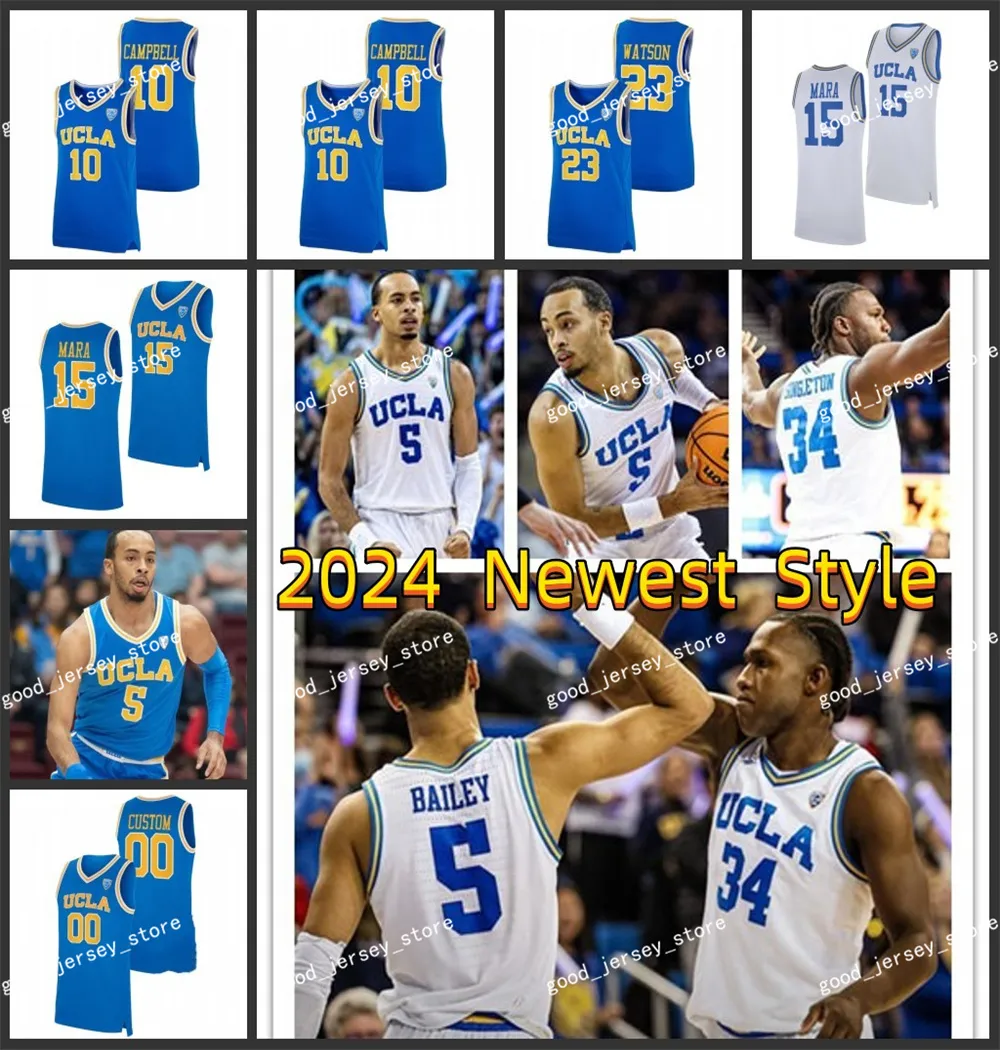 Berke Buyuktuncel UCLA Bruins camiseta de baloncesto cosida personalizada para hombre juvenil 8 Ilane Fibleuil 12 Sebastian Mack 15 Aday Mara UCLA Jerseys