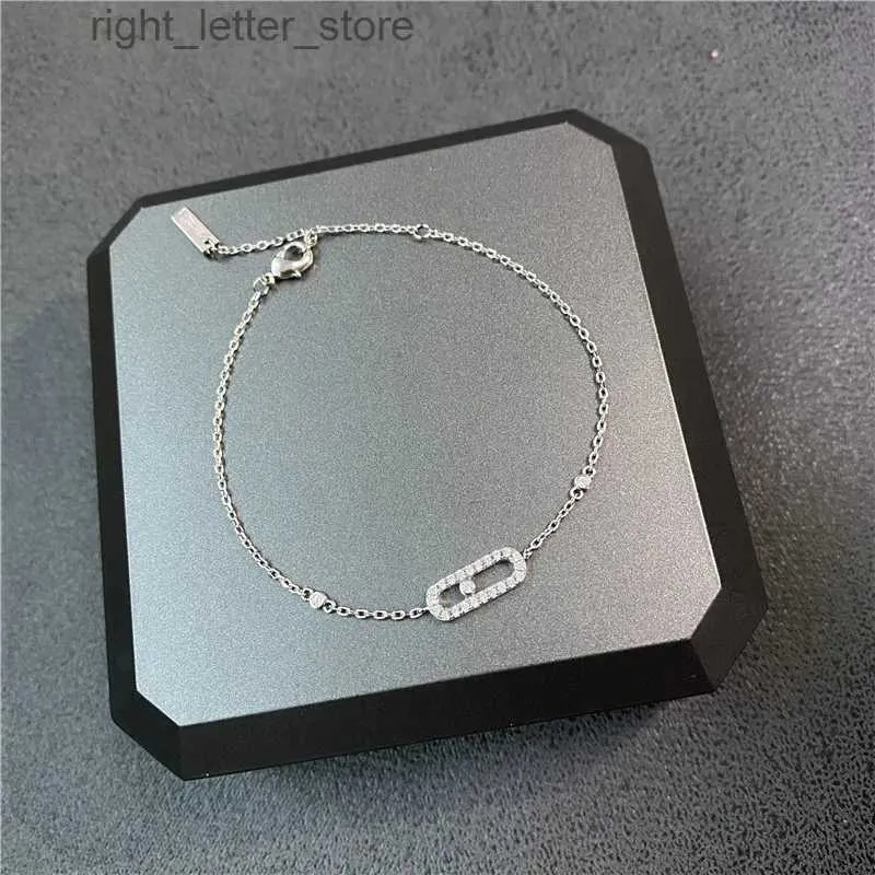 Chaîne de mode marque de luxe bijoux classiques Bracelet en diamant exquis beauté ami cadeau 925 en argent Sterling YQ231208