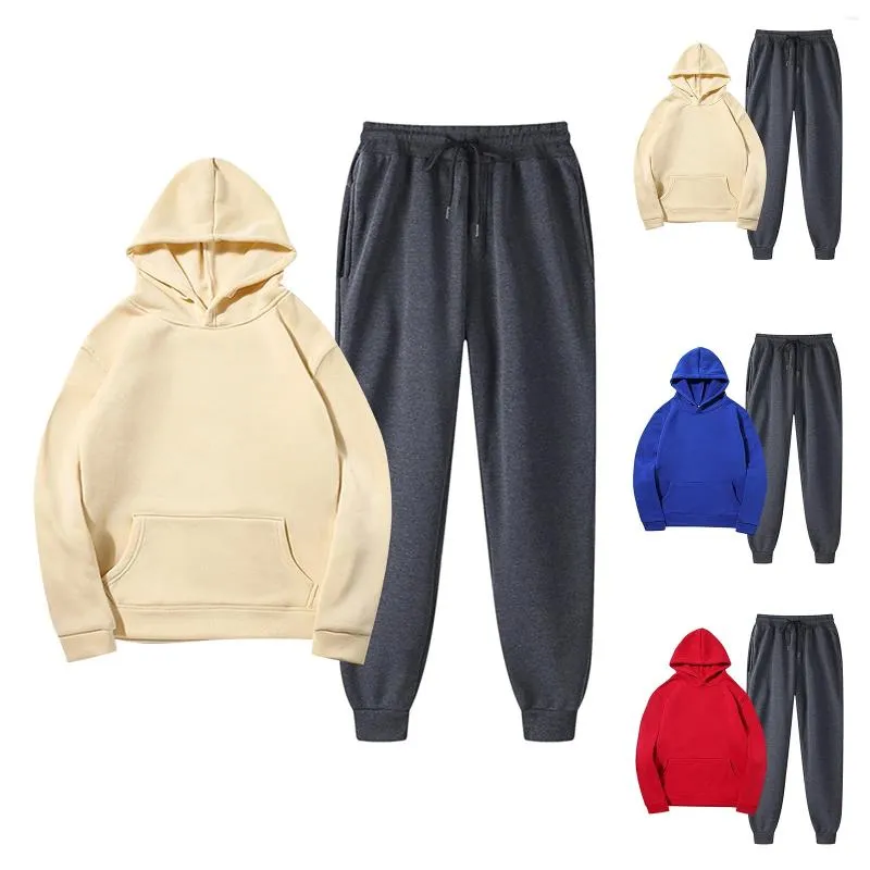 Women's Two Piece Pants Tuxedo Rentals Men Dress Outfits Women With Hoodie Leisure Winter Fleece Hooded H Suits Sports Suit