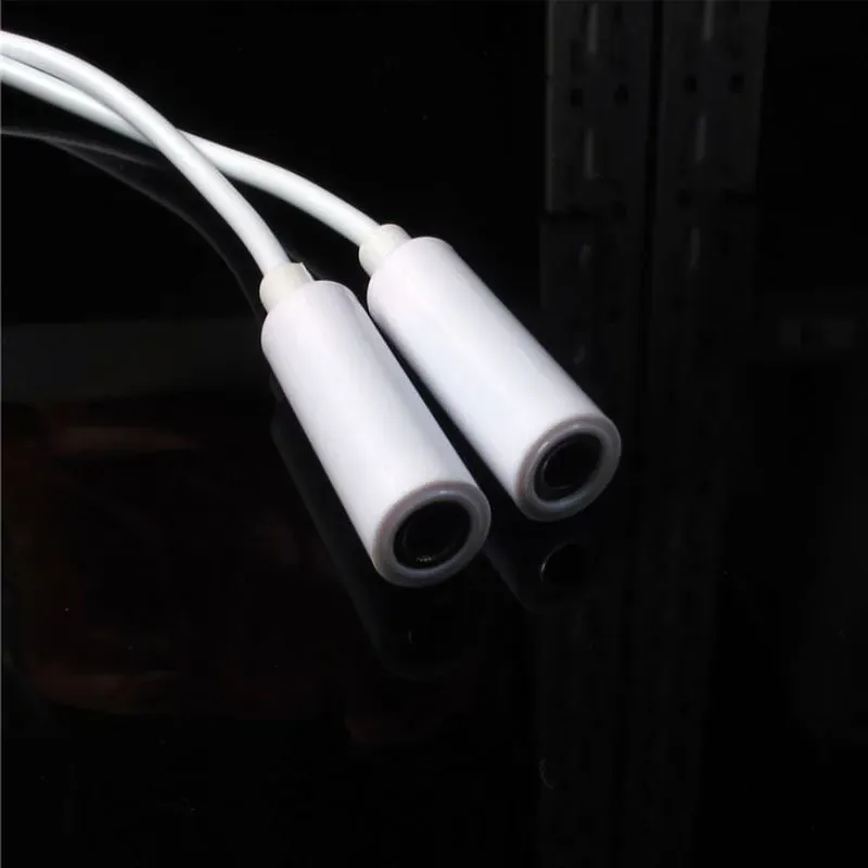3.5mm 1 Male to 2 Dual Female Audio Stereo Jack Adapter Headphone Y Splitter Cable for Samsung HTC