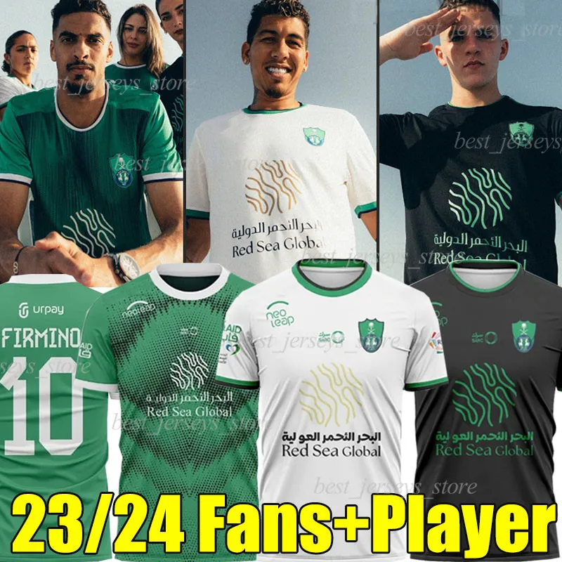 23/24 Maillots de football Al-Ahli SFC FIRMIN 2023 2024 Version joueur des fans d'Al Ahli MAHREZ KESSIE E.MENDY SAINT-MAXIMIN ALIOSKI GABRIEL VEIGA DEMIRAL maillot de football