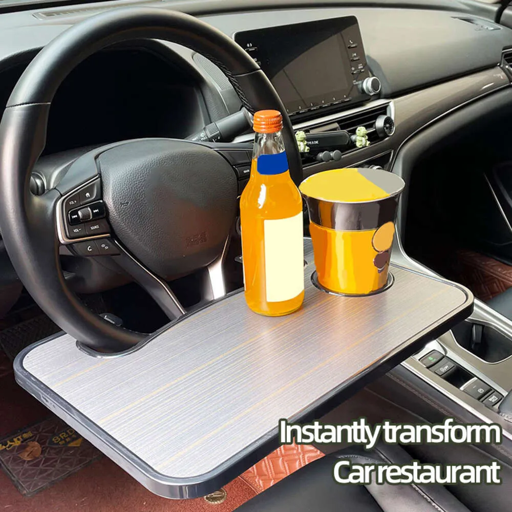 Supporto per auto portatile Volante per auto Supporto per tavolo da pranzo Supporto per scrivania per computer portatile per auto Supporto per mangiare iPad Bere cibo Vassoio da caffè