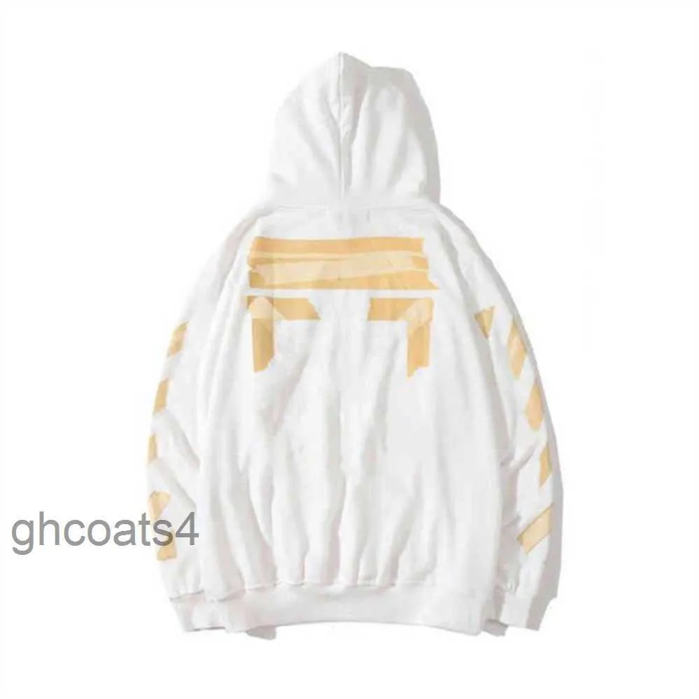 Offs witte trendy designer Fashionoff trui geschilderd Arrow x Crow Stripe losse hoodie heren en dames designer jasjqm1off trui Chromees Hearts N623 7G92